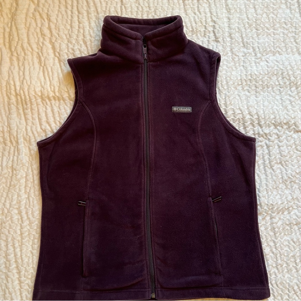 Columbia- Zip- up Fleece Vest with pockets- Deep Purple- XL - Picture 7 of 7